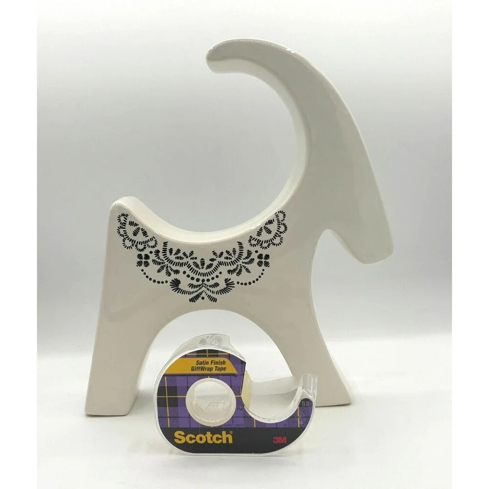 Ikea‎ Vinter 2020 White Ceramic Goat Figurine w/ Black Detail Scandinavian HTF